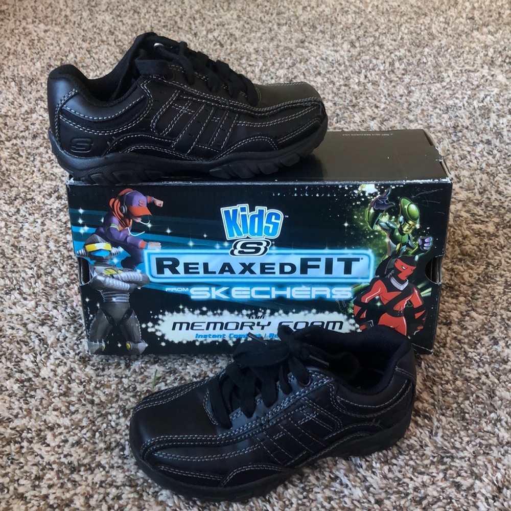 Sketcher Boys Black Shoes